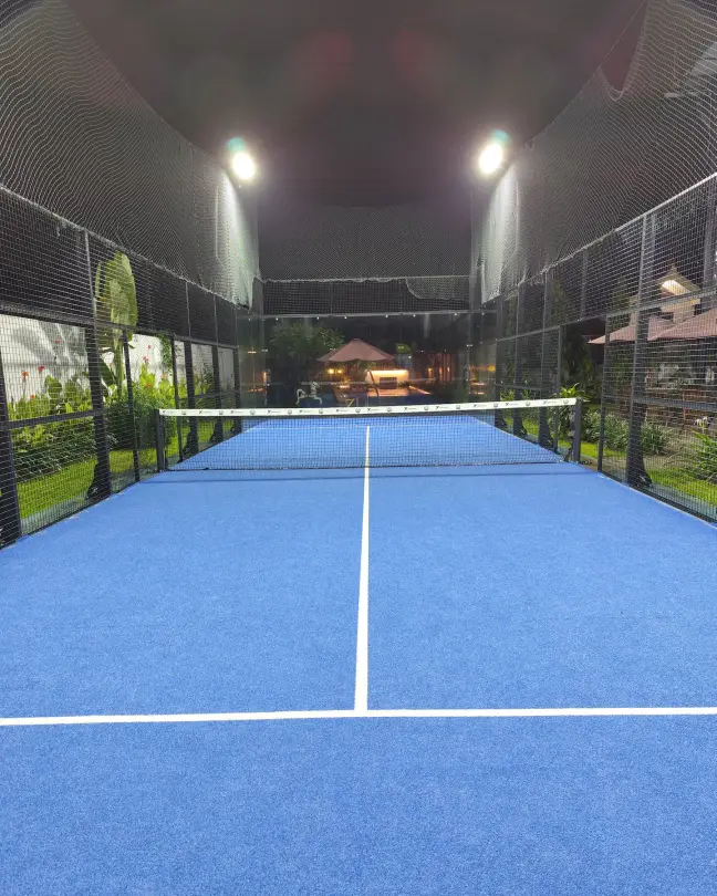 A court lit for night play