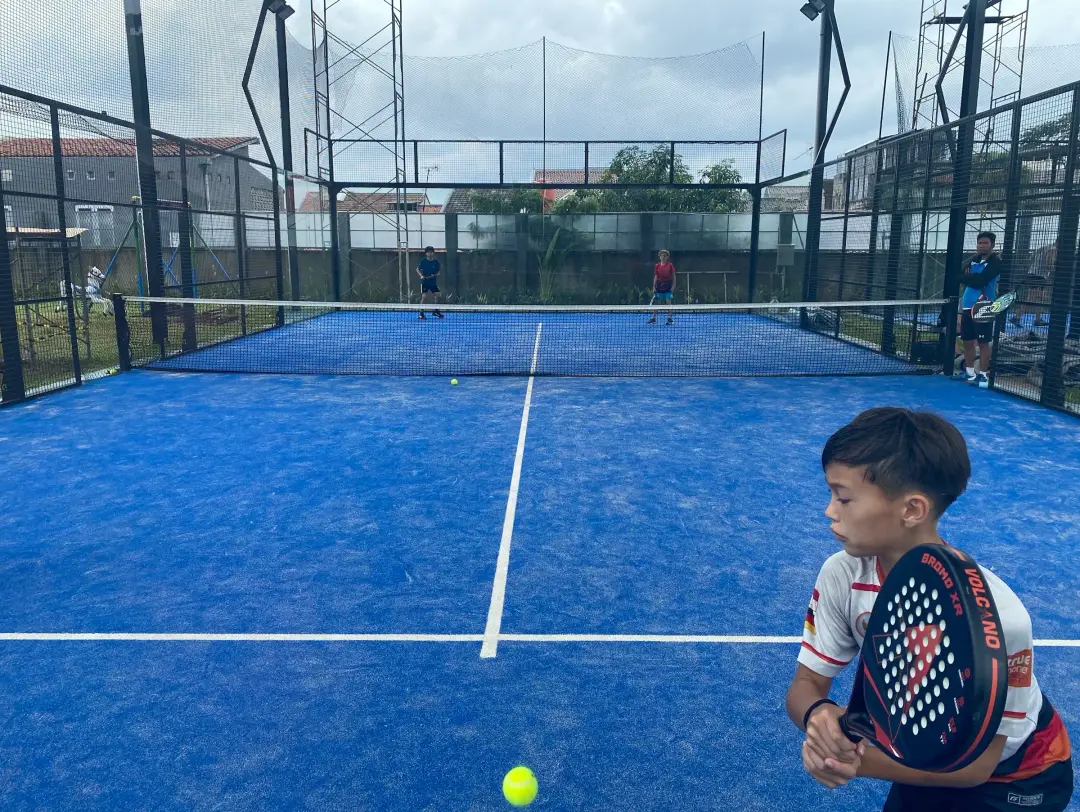 A young player ready on court